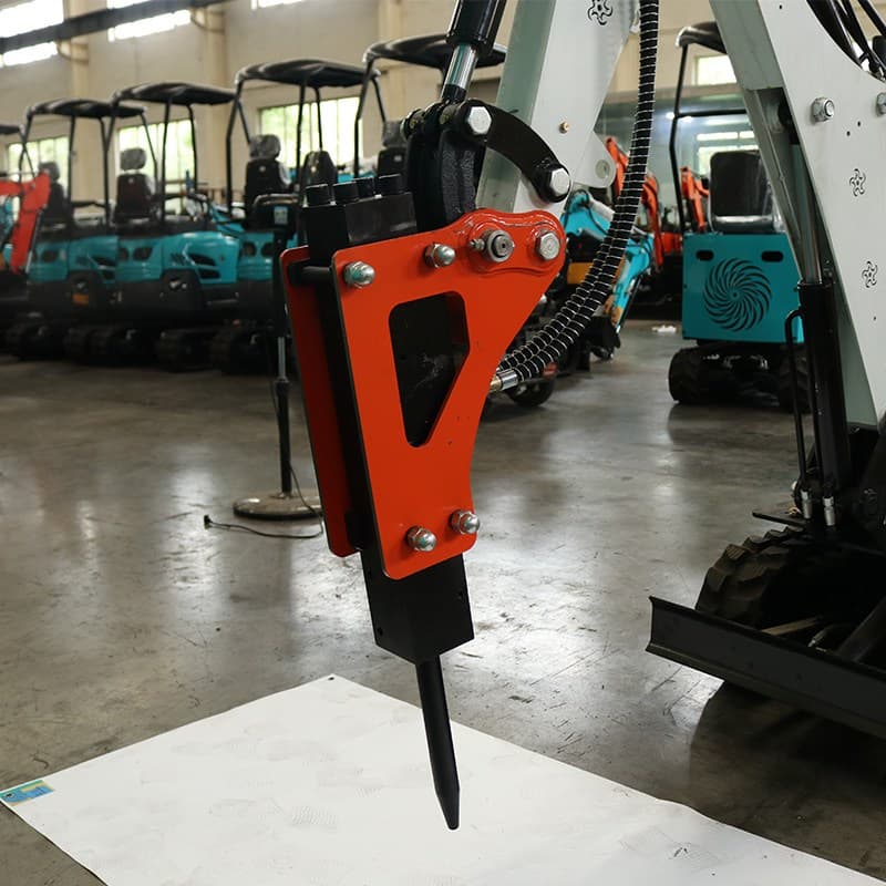 Hydraulic breaker attachment for compact excavator equipment
